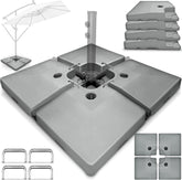 Tillvex® Parasoltegel - Parasolvoet - Vulbaar tot 120 kg - Grijs