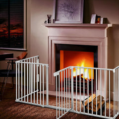 Veiligheidshek - Haardscherm - Hondenhek - 240cm - Grijs - KIDUKU®