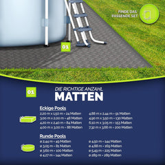 Tillvex® Zwembadtegels - Ondertegels - Ondervloer - Grijs