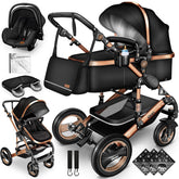 Kinderwagen 3 in 1 - Buggy - Wandelwagen - Kinderbuggy - Champagne - KIDUKU®