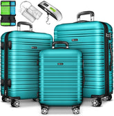 Tillvex® Reiskofferset - 3-delig - ABS- Kofferset - Mintgroen