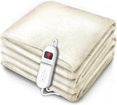 Elektrische deken - Warmtedeken - 1 persoons - 130x180 cm - Creme - Sinnlein®