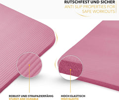 Yogamat - Fitness mat - Sportmat - Yoga mat extra dik - Roze - TRESKO