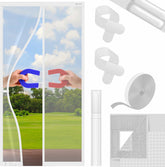 KESSER® Magnetisch deurgordijn - Vliegengordijn - 90x200cm - Wit