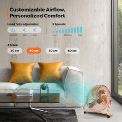 Aerson Vloerventilator - 40cm - 3 standen - 75W - Koper