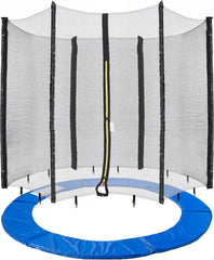 Veiligheidsnet Trampoline - Randafdekking 244 cm - Trampoline net - 6 Stangen - AREBOS