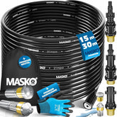 MASKO® Rioolreinigingset - Rioolslang 15M - Universele Afvoerslang - Zwart