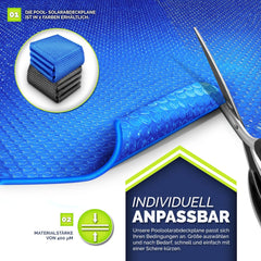 Tillvex® Zwembad zonnezeil - Afdekzeil - 800x400cm - Blauw