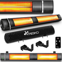 Infrarood Verwarming - Terrasverwarmer - Elektrische Heater - Zwart - TRESKO®