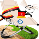 Ligbed - Ligstoel - Zonnebed - Relaxstoel - Beige - KESSER®