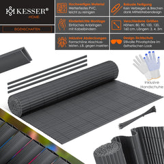 KESSER® Balkonscherm - Zichtdoek - Balkondoek - 160x300cm