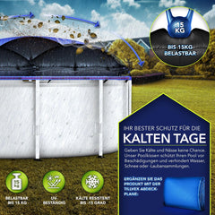 Tillvex® Zwembadkussen - 200x240cm - Zwembadafdekking - Waterdicht - Zwart