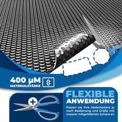 Zwembad Afdekzeil - Rechthoekig - Solarzeil - 260x160 cm - Zwart - KESSER®