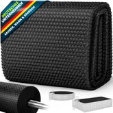 tillvex Pool Zonnezeil, rond en rechthoekig, dikte 120 µm, op maat te snijden, zwembadverwarming voor waterverwarming (zwart, 1000 x 500 cm)