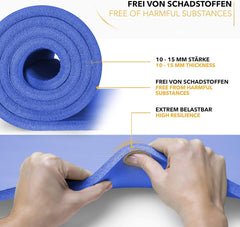 Yogamat - Fitness mat - Sportmat - Yoga mat extra dik - Paars - TRESKO