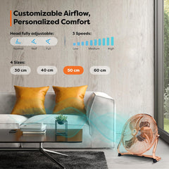 Aerson Vloerventilator - 50cm - 3 standen - 120W - Koper