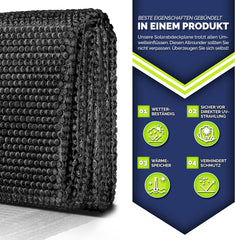 Tillvex® Zwembad Zonnezeil - Afdekzeil - Rond - Ø427cm - Zwart