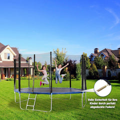 Veiligheidsnet Trampoline - Randafdekking 244 cm - Trampoline net - 6 Stangen - AREBOS