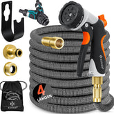 Flexibele Tuinslang - Inc. sproeikop - 45 meter - Antraciet