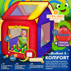 Speeltent - Kindertent - Speelhuisje - Met ballen - KIDUKU®