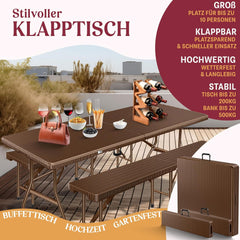 KESSER® Biertafel - Picknicktafel - Opvouwbaar - Bruin