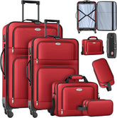 Kofferset - 4 delig - Trolley - Reiskofferset - Rood - KESSER®