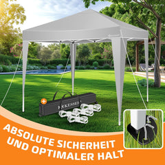 Partytent - opvouwbaar - 3x3 m - Paviljoen - Grijs - KESSER®