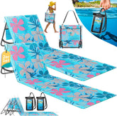 Strandmat met rugleuning - Opvouwbaar - 2 Stuks - Blauw - KESSER® •