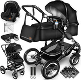 Kinderwagen 3 in 1 - Buggy - Wandelwagen - Kinderbuggy - Zwart - KIDUKU®