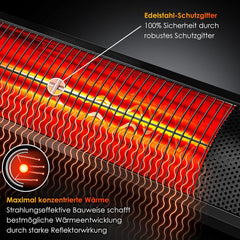 Infrarood Verwarming - Terrasverwarmer - Elektrische Heater - Zwart - KESSER® •