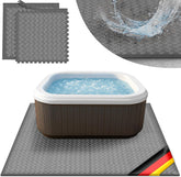 Tillvex® Zwembadtegels - Ondertegels - Ondervloer - 200x200cm - Grijs