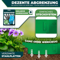 KESSER® Gazonrand - Tuinrand - 5 stuks - 100x14cm - Groen