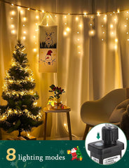 LED Lichtgordijn - Kerstversiering - Kerstverlichting - 100 LED's - Aigostar