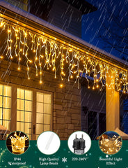LED Lichtgordijn - Kerstversiering - Kerstverlichting - 100 LED's - Aigostar