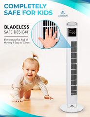 Aerson- Torenventilator met afstandbediening - 90 cm wit