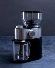 Gastronoma Koffiemolen - Elektrisch 200W - 200g koffie - 18120001 - Zwart RVS •