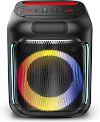 Lenco PA-KING - Draadloze Bluetooth Party Speaker - Met Verlichting en Microfoon - Zwart •