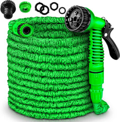 Flexibele Tuinslang - Inc. sproeikop - 22,5 meter - Groen •