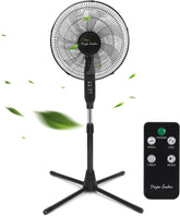 Taylow Swoden Statiefventilator - Ventilator Staand - Verstelbaar - 50W - Zwart •