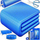 KESSER® Zwembad zonnezeil - Afdekzeil - Ø488cm - Blauw