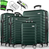 Kofferset - 4 delig - Trolley - Reiskoffer set - Groen - Tillvex ®
