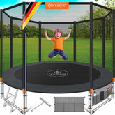 Trampoline - Met veiligheidsnet - 366 cm - Tot 150 kg - Antraciet/Oranje - KESSER®