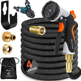 Flexibele Tuinslang - Inc. sproeikop - 30 meter - Zwart