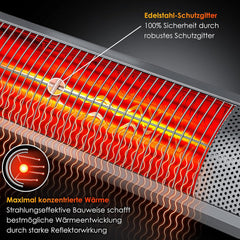 Infrarood Verwarming - Terrasverwarmer - Elektrische Heater - Grijs - KESSER®
