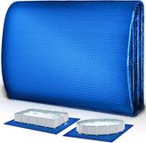 Grondzeil zwembad - Scheurbestendig - 396x396 cm - Blauw - Tillvex