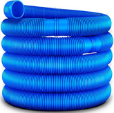 tillvex Zwembadslang 12 m/38 mm blauw | zwembadslang met moffen | zonne-slang voor zwembad en zwembad | zuigslang | pompslang | flexibele waterslang