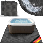 Zwembadtegels - Fitnesstegels - Foam tegels - 242x242 cm - Zwart - Tillvex®