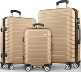 Kofferset - 3 delig - Trolley - Reiskoffer set - Champagne - Tillvex ®