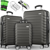 Kofferset - 3 delig - Trolley - Reiskoffer set - Antraciet - Tillvex ®