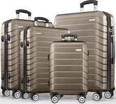 Tillvex® Reiskofferset - 4-delig - ABS- Kofferset - Roségoud